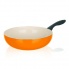 Aluminiowy WOK 28x8cm pomarańcz w sklepie Dedekor.pl