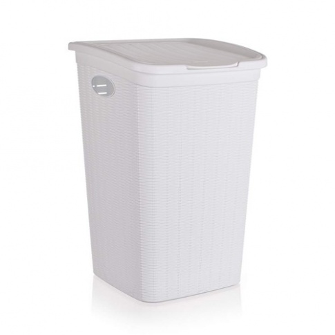 Kosz na pranie Rattan Eleg. 50L biały w sklepie Dedekor.pl