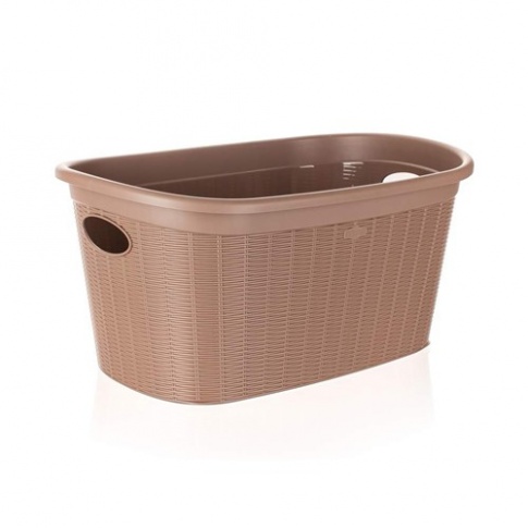 Kosz na pranie 35L brąz w sklepie Dedekor.pl