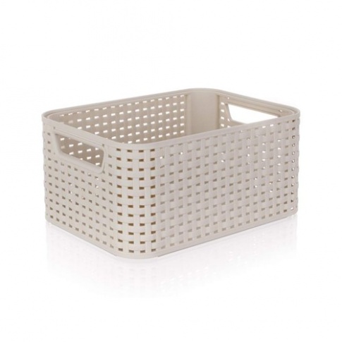 Koszyk Rattan Style M kremowy w sklepie Dedekor.pl