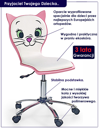 fotel dla dziewczynki kitty
